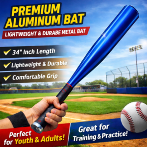 Premium Aluminum Baseball Bat – Lightweight Durable Metal Bat for Youth & Adult Training and Practice