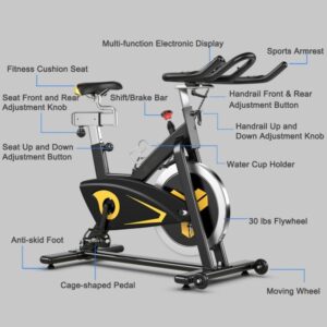 Magnetic Exercise Bike Stationary Belt Drive Indoor Cycling Bike 300x300